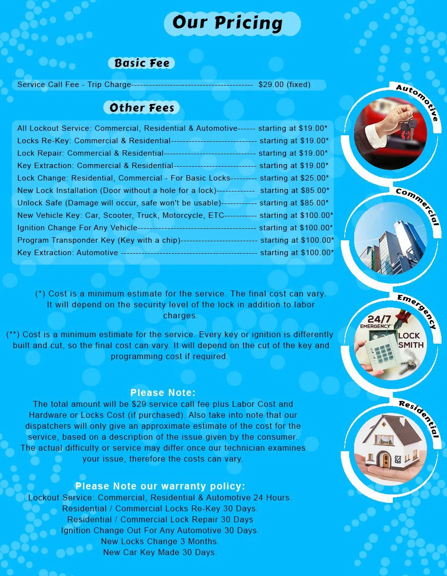 Five Star Locksmith Los Angeles, Los Angeles, CA 310-579-9355 - Pricelist-13